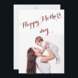 Happy Mother's Day personalized photo Thank You Card<br><div class="desc">A minimalistic Happy Mother's day card. Please replace the image with one of your own by clicking on "Personalize this template".</div>