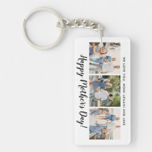 Happy Mother's Day Photo Collage Custom White Keychain