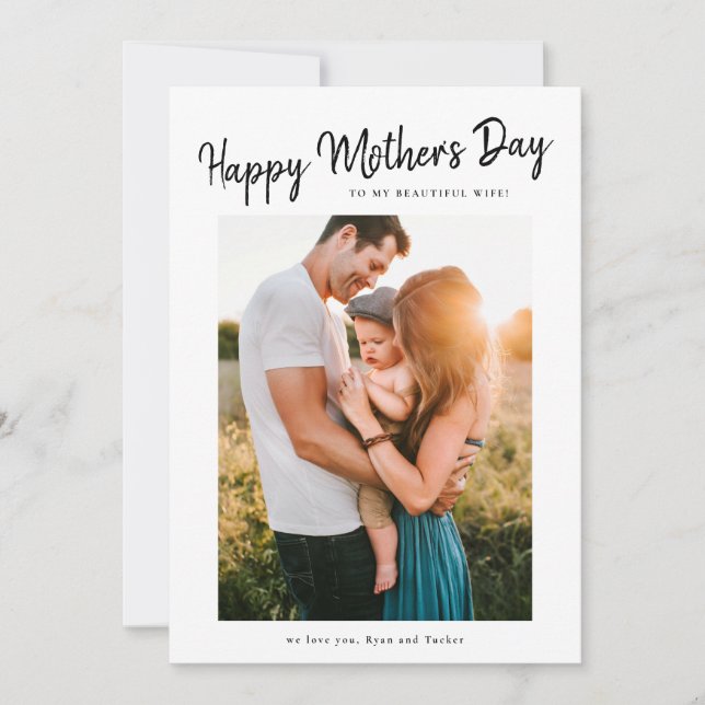 Happy Mother's Day photo Mother's Day card (Front)