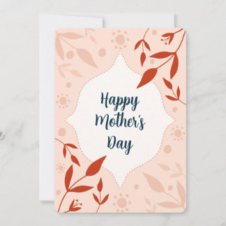 Happy Mother's day Pink flower card