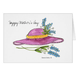 Happy Mother's Day Pink Hat greeting card