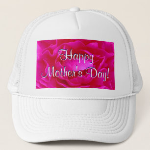 Happy Mother's Day Pink Rose Trucker Hat