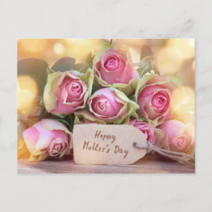 Happy Mother's Day Pink Roses Postcard