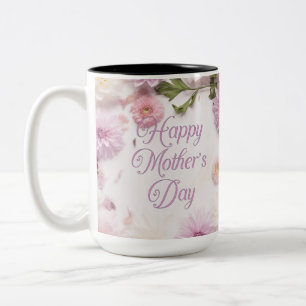Happy Mother's Day Pink Two-Tone Coffee Mug