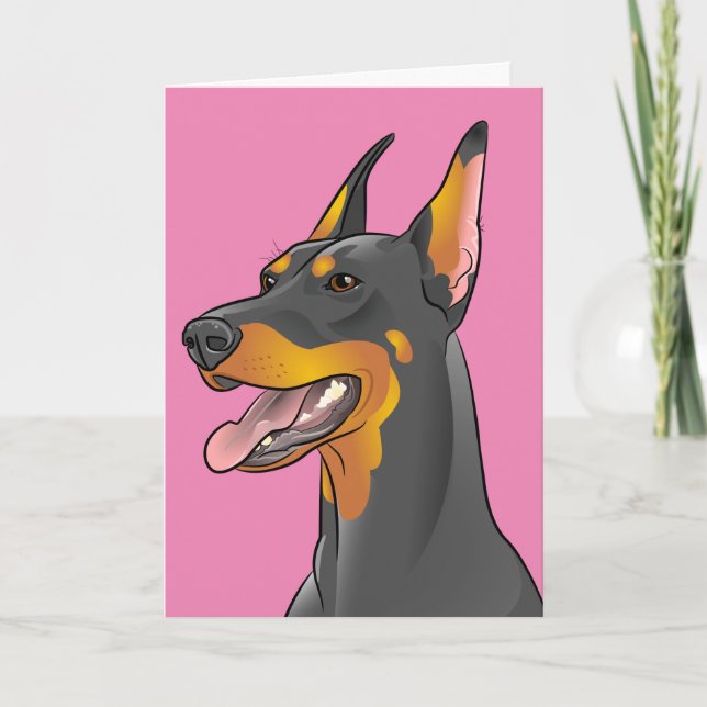 Happy Mother's Day Pop Art Doberman Mom Card (Front)