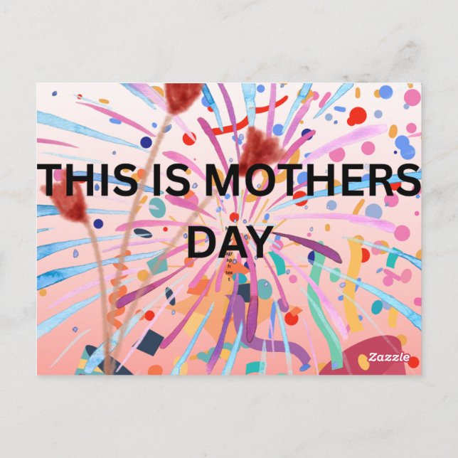 HAPPY MOTHERS DAY  POSTCARD (Back)