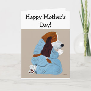 Happy Mother's Day! Praying Basset Hound Card