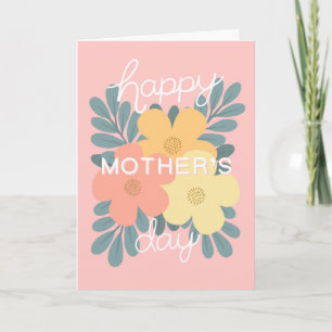 Happy Mother's Day Pretty Pastel Florals  Card