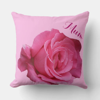 Happy Mother's day pretty pink rose floral vintage Throw Pillow