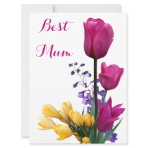 Happy Mother's Day pretty pink tulips floral love