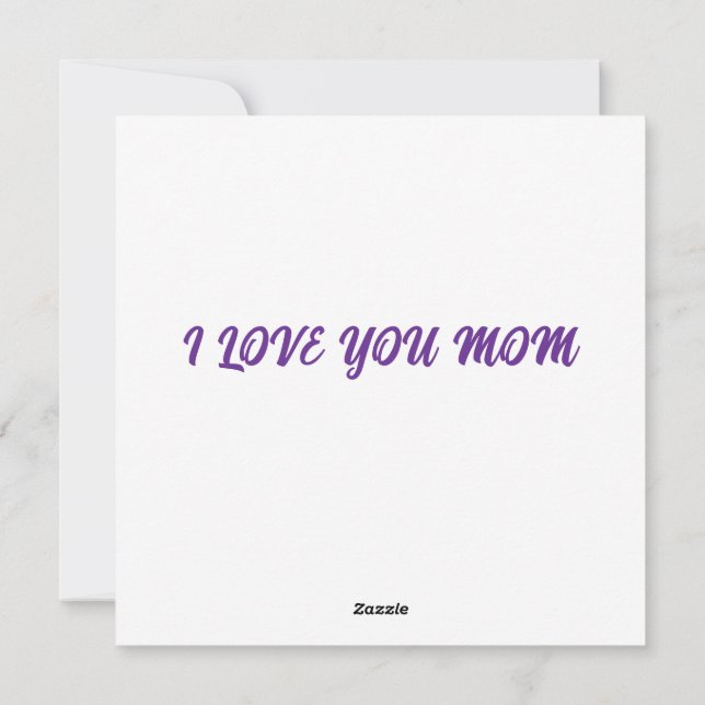 happy mother's day printable card (Back)
