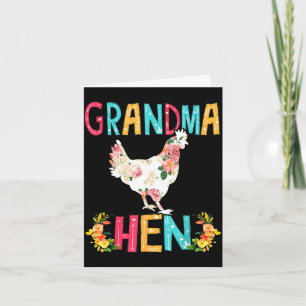 Happy mother's day proud grandma floral chicken he card