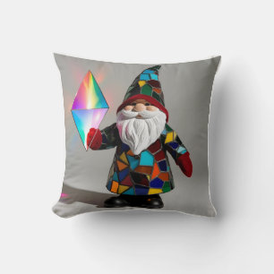 Happy Mother's Day: Radiant Gnome with Prism Throw Pillow