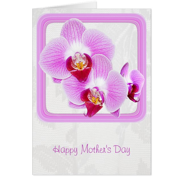 Happy Mother's Day, Radiant Orchid Close-up Photo (Front)