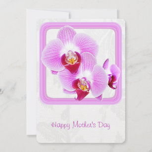 Happy Mother's Day, Radiant Orchid Close-up Photo Holiday Card