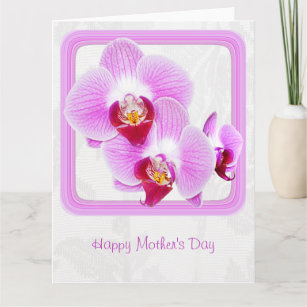 Happy Mother's Day, Radiant Orchid Closeup Photo Card