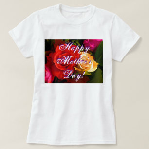Happy Mother's Day Red Yellow Rose T-Shirt