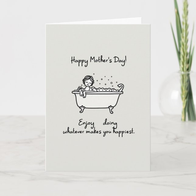 Happy Mothers Day Relaxation Card (Front)