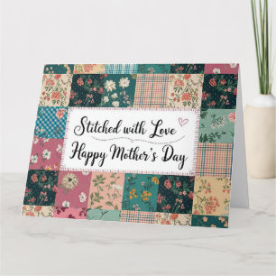 Happy Mother's Day - Retro Cute Quilt Pattern Card