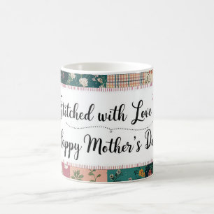 Happy Mother's Day - Retro Cute Quilt Pattern Coffee Mug