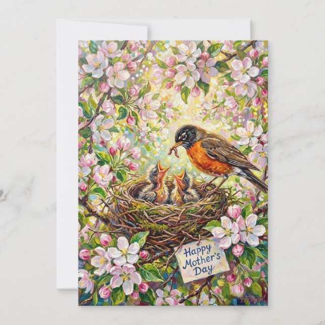 Happy Mother's Day Robin Card (Front)