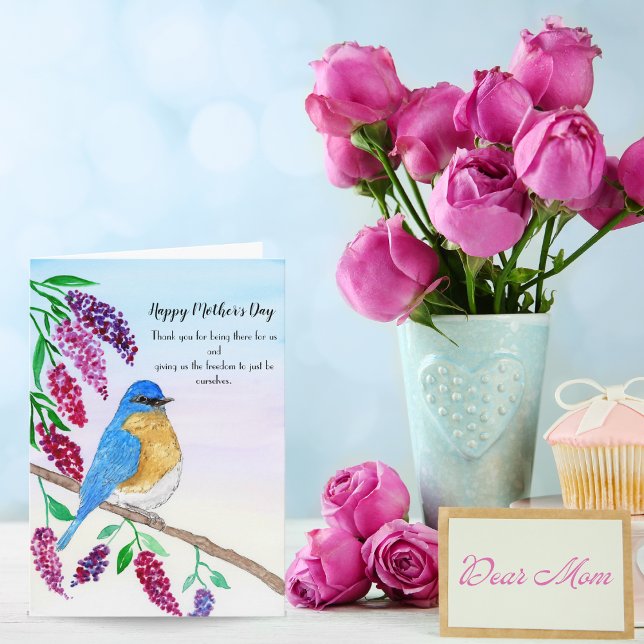 Happy Mother's Day Robin In Wisteria Tree Card (Creator Uploaded)