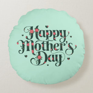 Happy Mothers Day Round Pillow