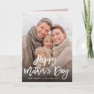 Happy Mother's Day Script Photo Greeting Card