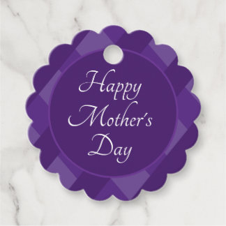 Happy Mother's Day Shades of Purple Stripes Simple Favour Tags