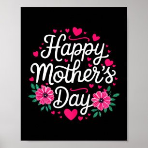 Happy Mother's Day Shirt Women Mom Grandma Mothers Poster