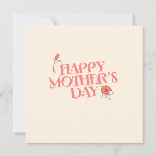 happy mothers day simple and elegant card (Front)
