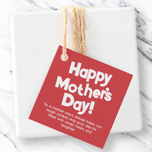 Happy Mother's Day Simple Modern Typography Favour Tags