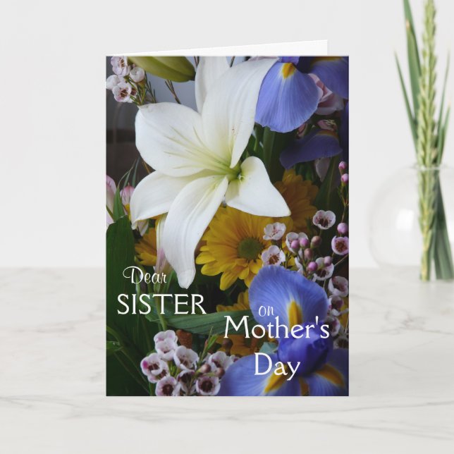 Happy Mother's Day-Sister-Pretty Floral Card (Front)