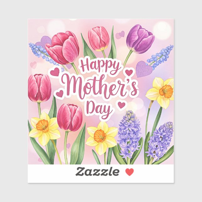Happy Mother's Day, spring flowers, (Sheet)
