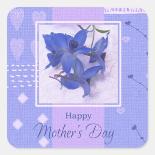 Happy Mother's Day Spring Flowers  Square Sticker