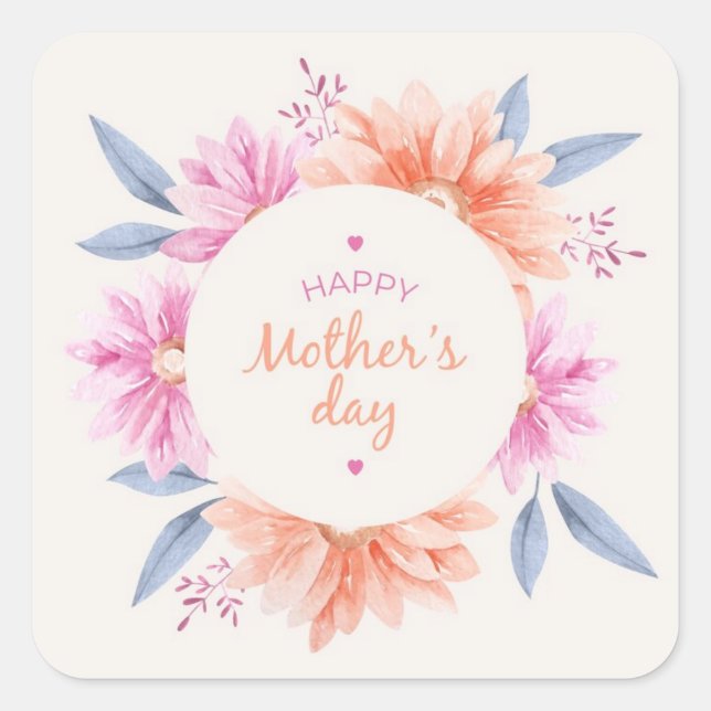 Happy Mothers Day Sticker (Devant)