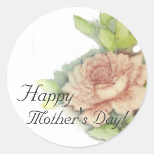 Happy Mother's Day! Sticker-Cust. Classic Round Sticker