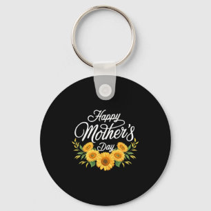 Happy mothers day sunflower for mom grandma women  keychain