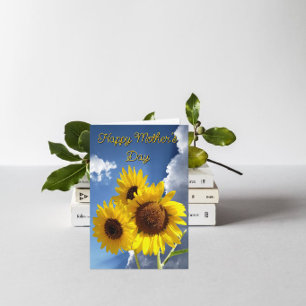 Happy Mother's Day Sunflower Trio Quote Holiday Card