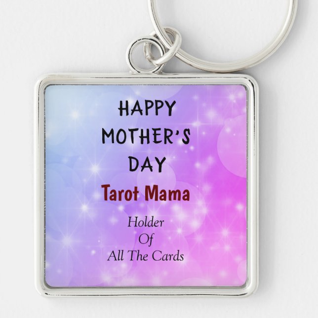Happy Mother's Day Tarot Mama design Keychain (Front)