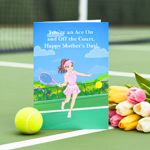 Happy Mother's Day Tennis Player Mom Card
