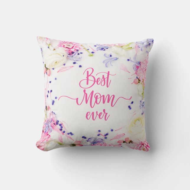 Happy Mother's Day Throw Pillow (Front)