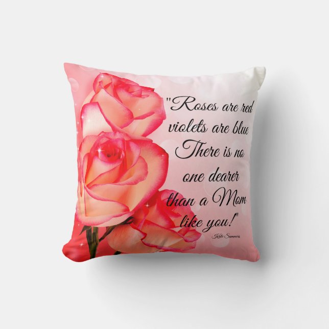 Happy Mother's Day Throw Pillow (Front)
