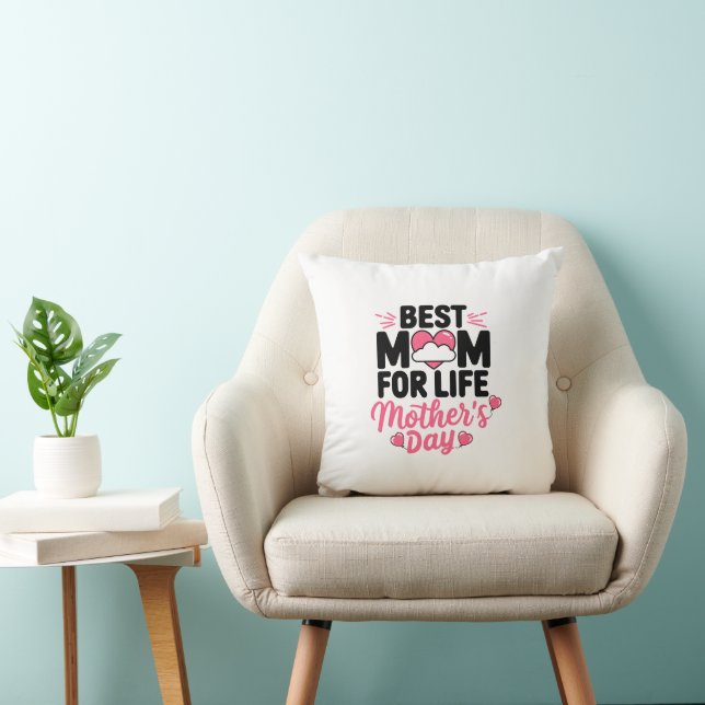 Happy Mothers Day Throw Pillow (Chair)