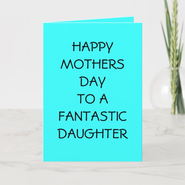 HAPPY MOTHERS DAY TO DAUGHTER CARDS (Front)