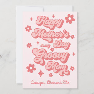 Happy Mother's Day to my Groovy Mom Holiday Card