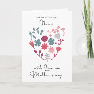 Happy Mothers Day To My Niece Mother's Day Card
