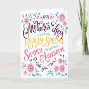 Happy Mother's Day   to Special and Awesome Mom Holiday Card