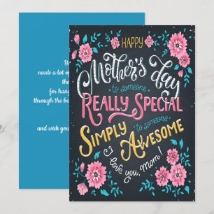 Happy Mother's Day   to Special and Awesome Mom Holiday Card