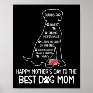 Happy Mother's Day To The Best Dog Mom Mothers Day Poster